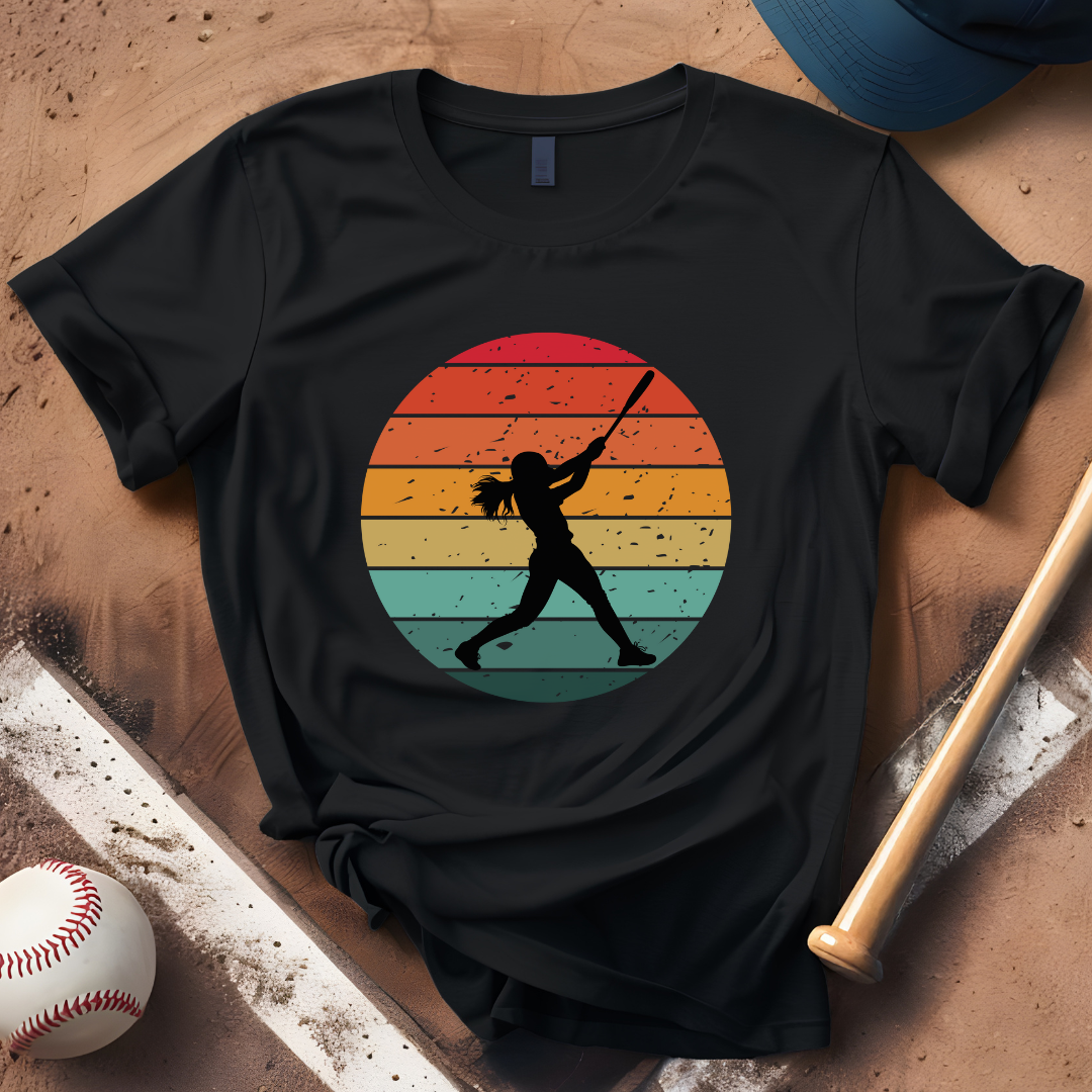 Sunset Baseball Girl