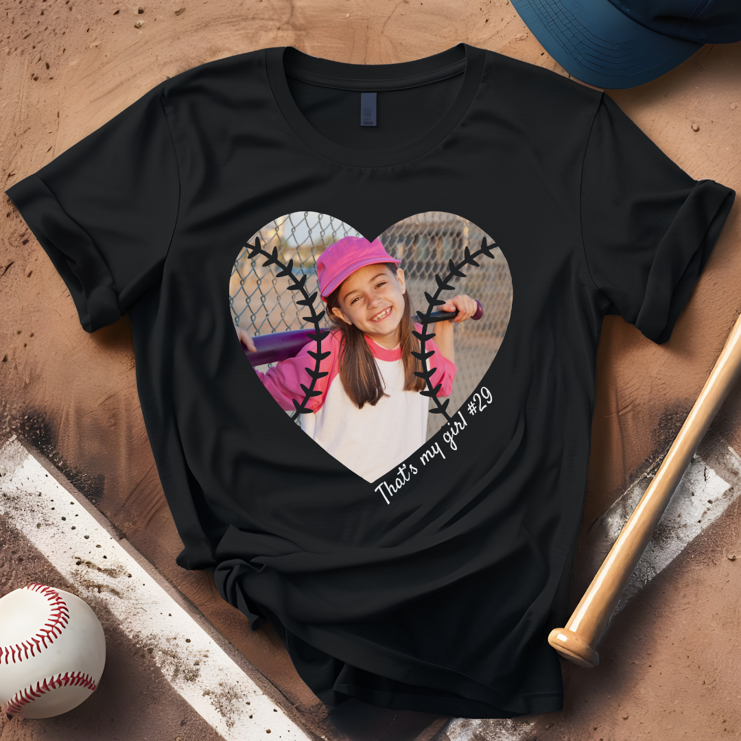 Custom Heart Baseball Photo