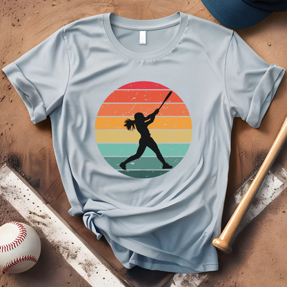 Sunset Baseball Girl