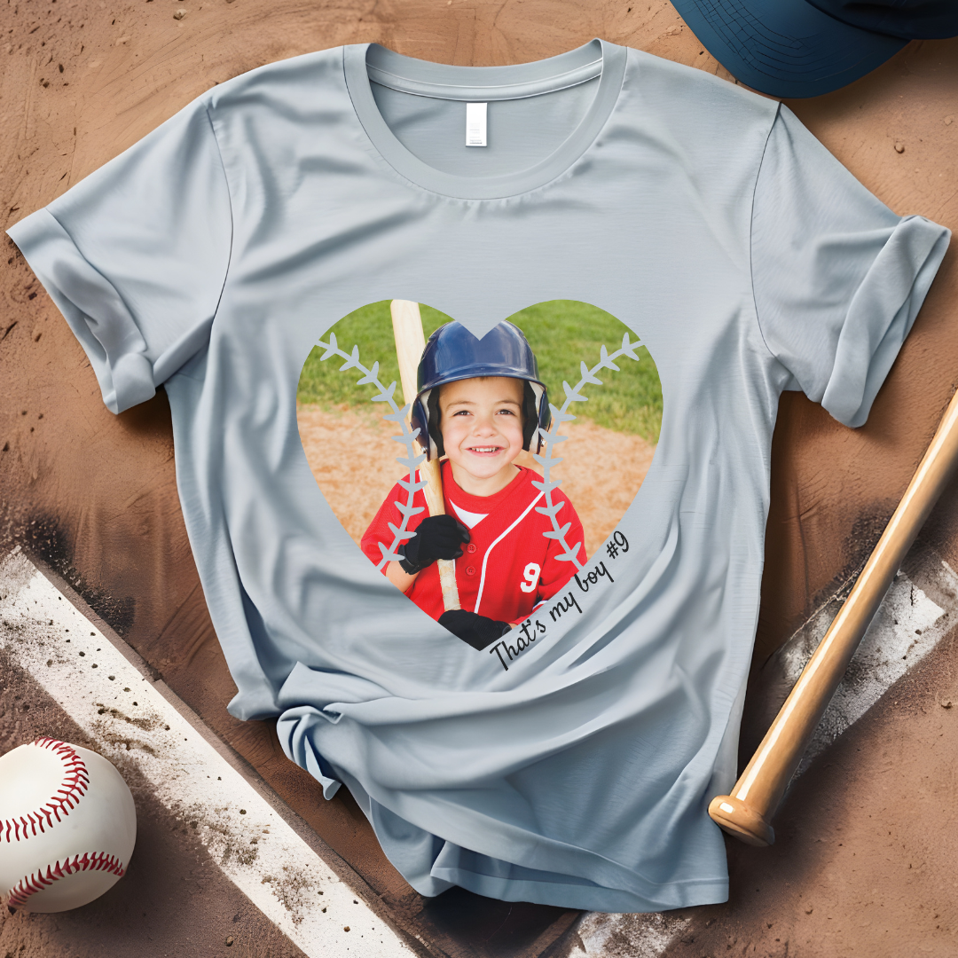 Custom Heart Baseball Photo