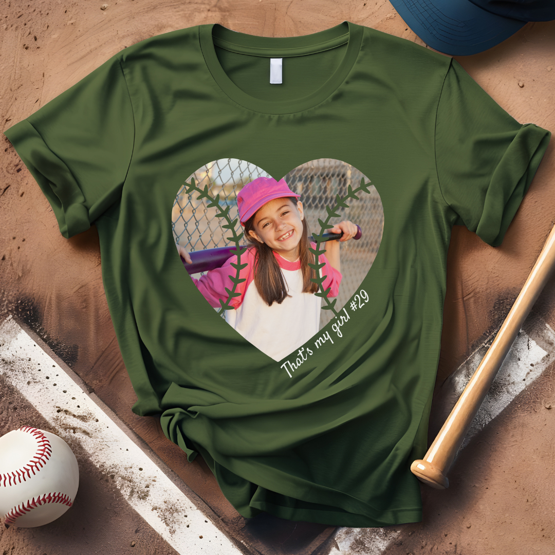 Custom Heart Baseball Photo