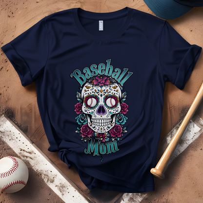 Old Skool Skull Baseball Mom