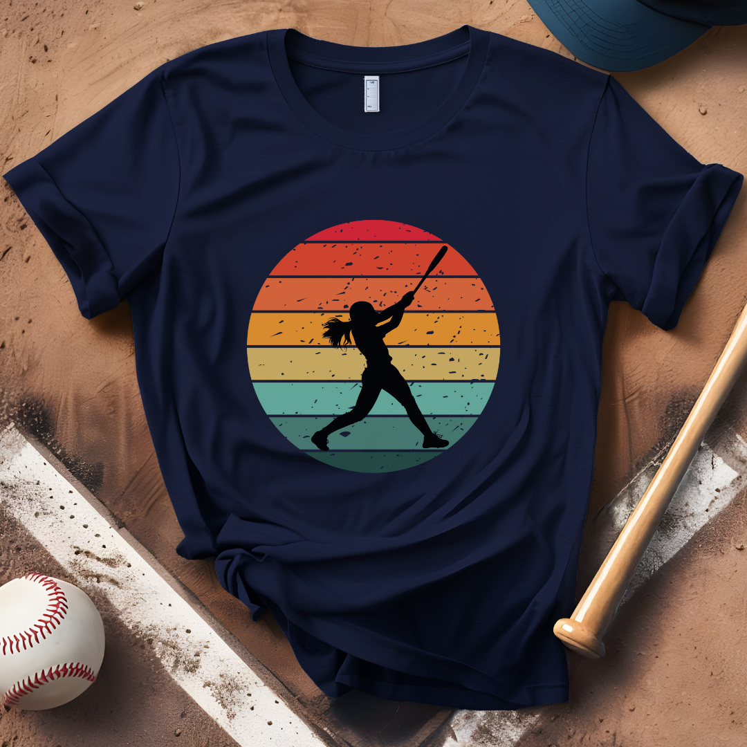 Sunset Baseball Girl