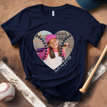 Custom Heart Baseball Photo