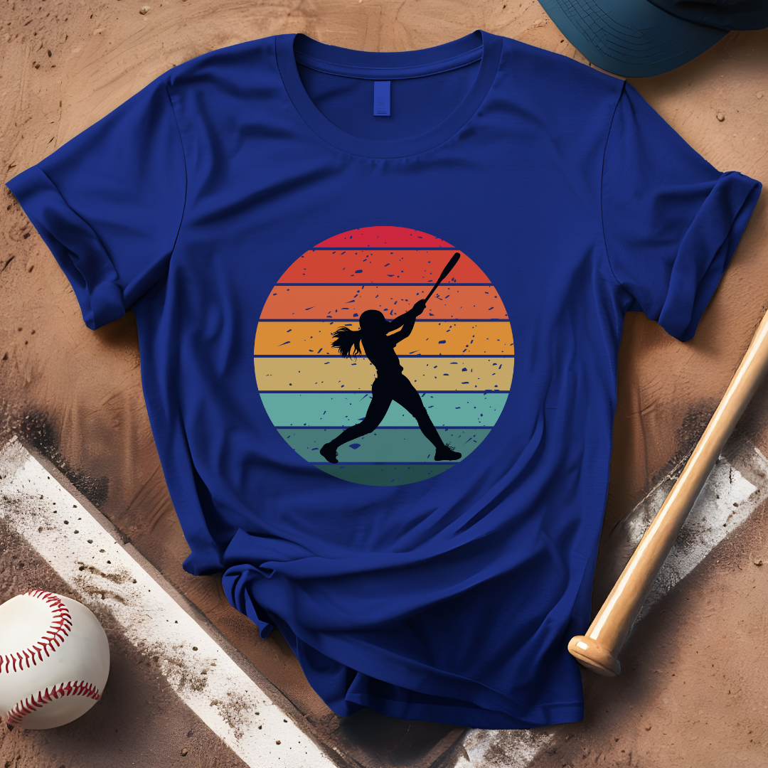 Sunset Baseball Girl