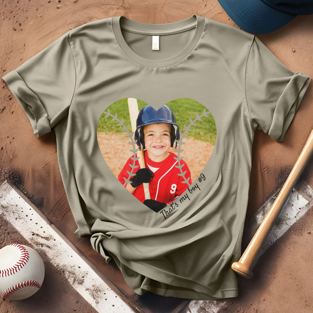 Custom Heart Baseball Photo