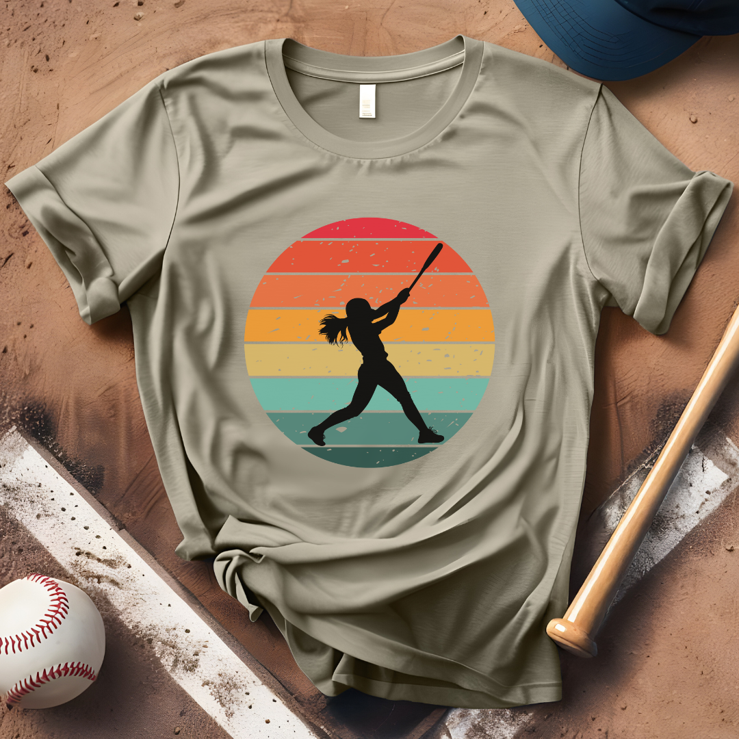 Sunset Baseball Girl